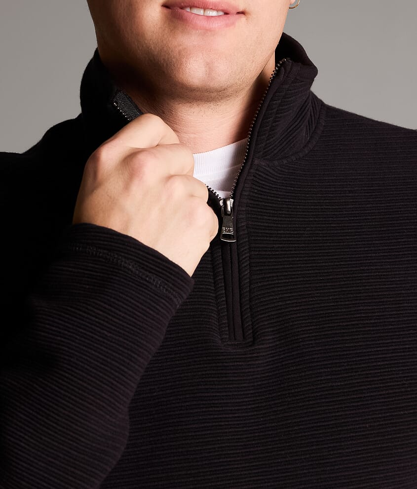 Ribbed Quarter Zip Pullover