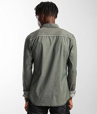 BKE Herringbone Tailored Stretch Shirt back view