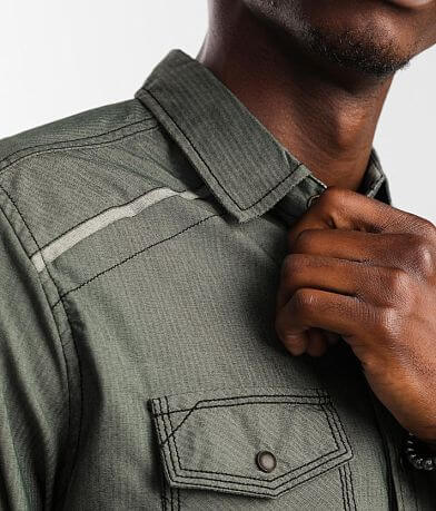 BKE Herringbone Tailored Stretch Shirt misc detail 1 view