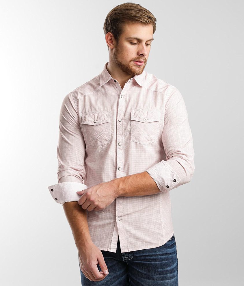 BKE Thin Stripe Tailored Shirt front view