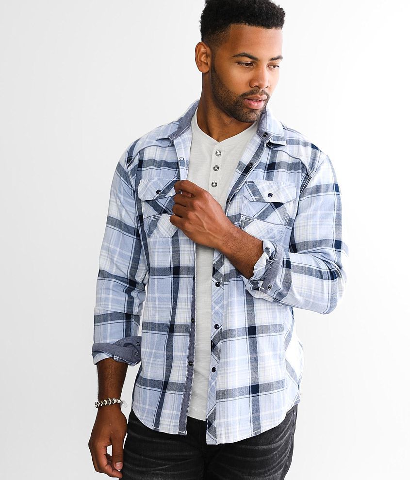 BKE Plaid Athletic Shirt front view