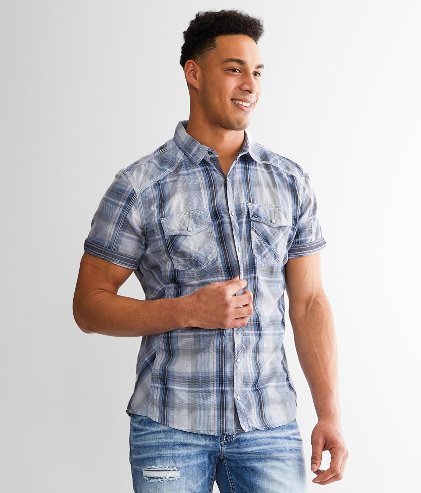 BKE Plaid Athletic Shirt front view