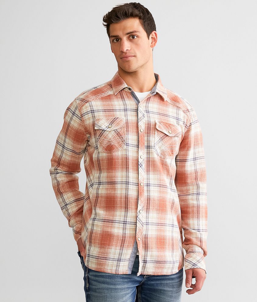 BKE Plaid Athletic Shirt front view