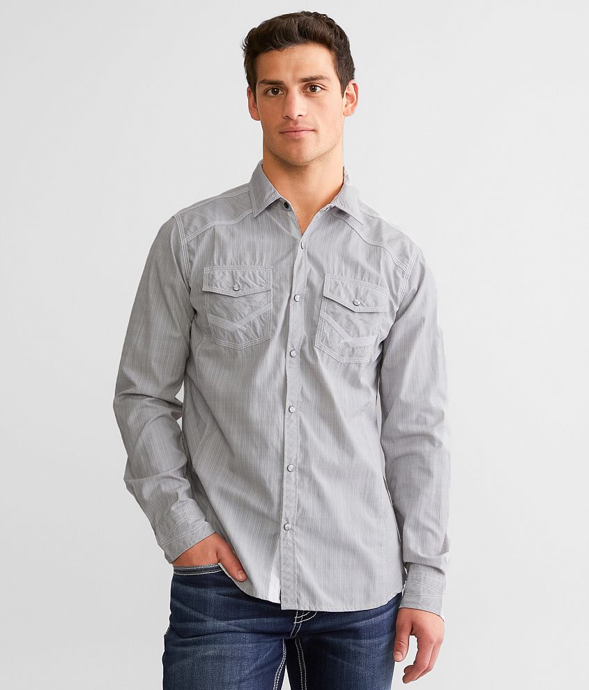 BKE Striped Standard Shirt front view