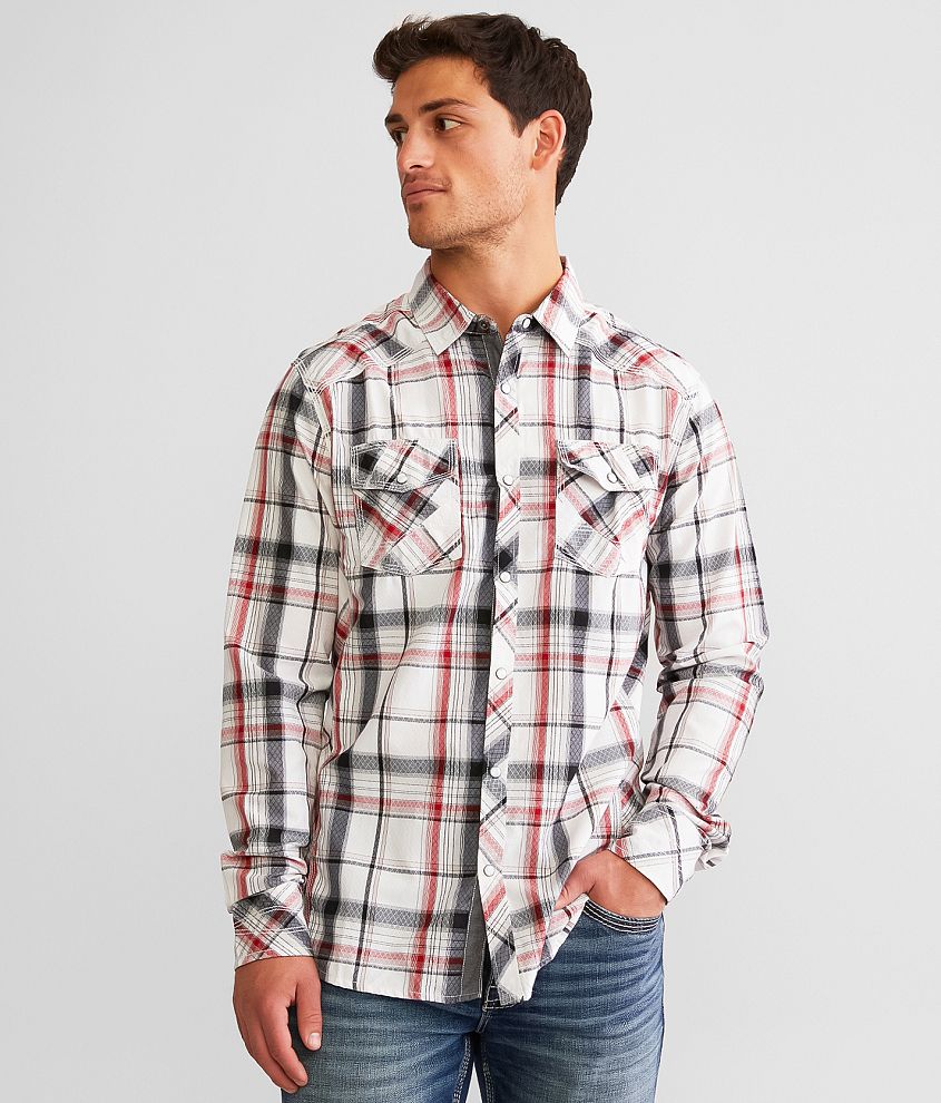 BKE Plaid Athletic Shirt front view