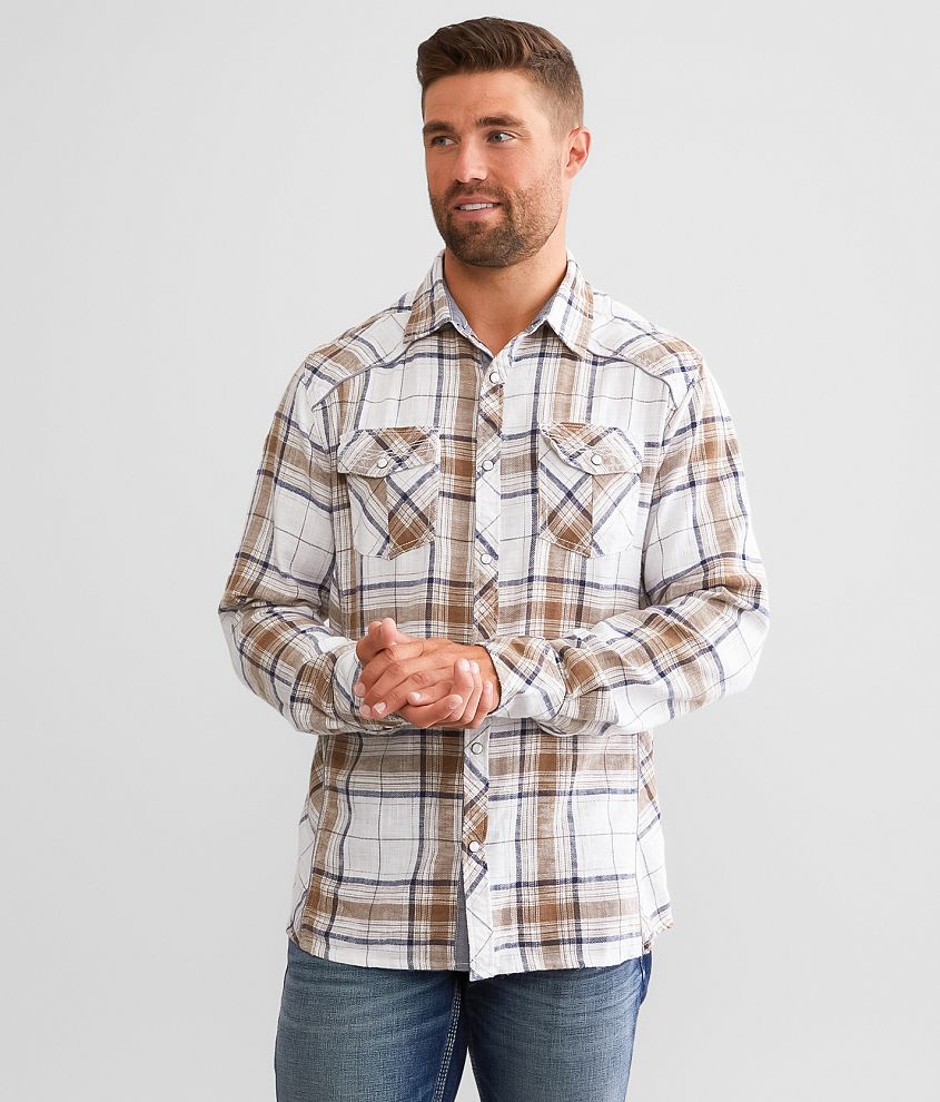 BKE Plaid Athletic Shirt front view