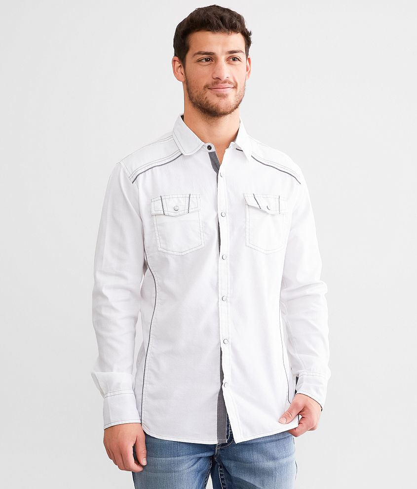 BKE Athletic Stretch Shirt - Men's Shirts in White | Buckle