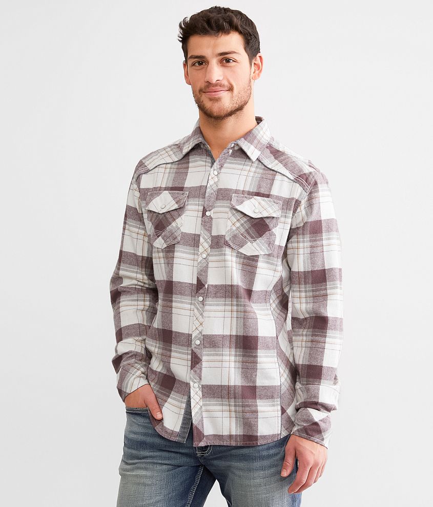 BKE Plaid Athletic Shirt front view