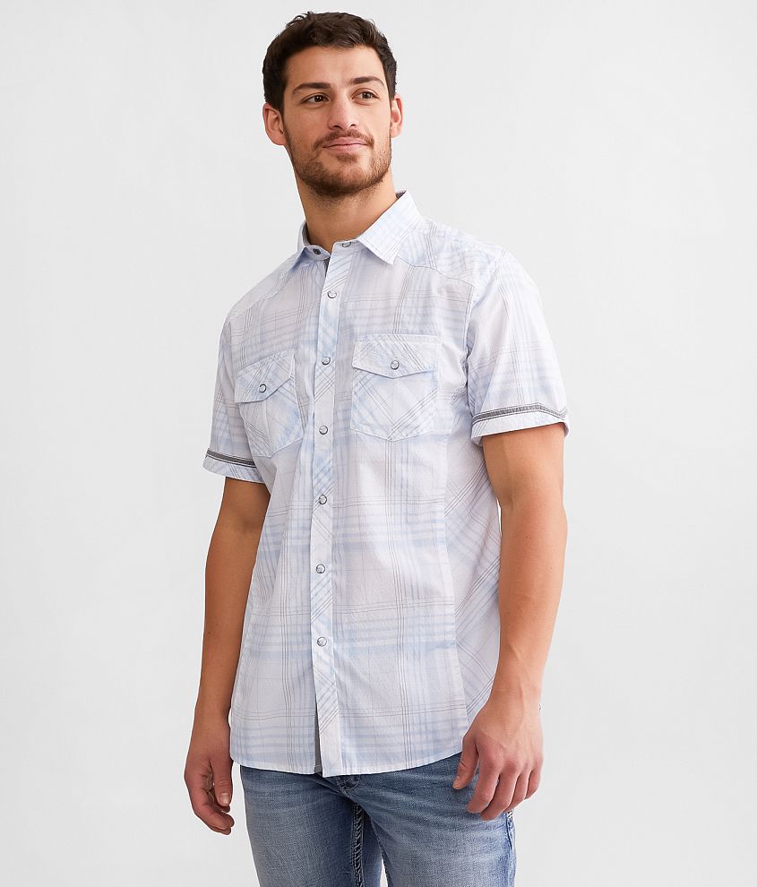 BKE Plaid Athletic Shirt front view