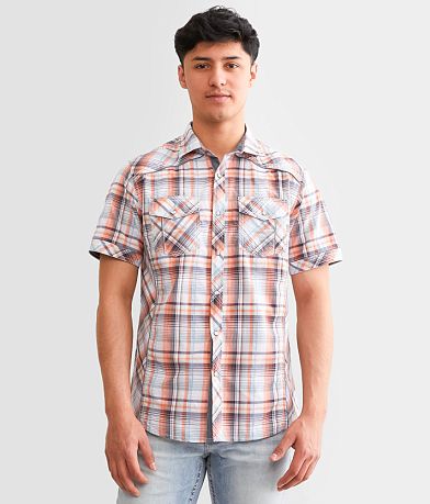 BKE Plaid Standard Shirt front view