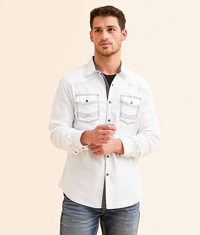 BKE Embroidered Athletic Stretch Shirt front view