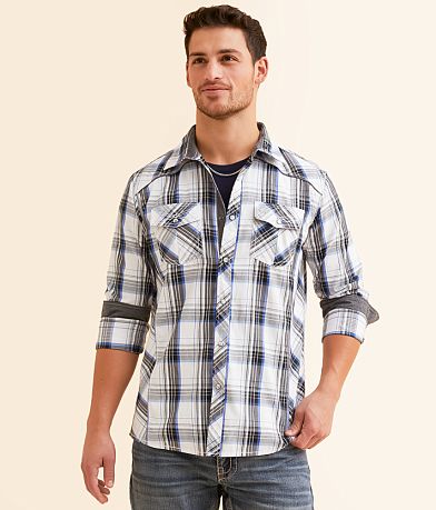 BKE Plaid Standard Shirt front view