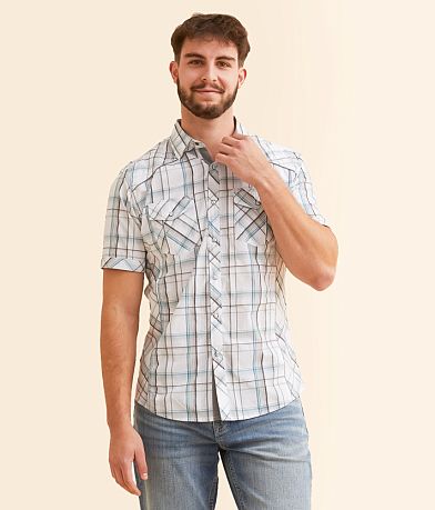 BKE Athletic Plaid Shirt front view