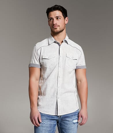 BKE Striped Standard Shirt front view
