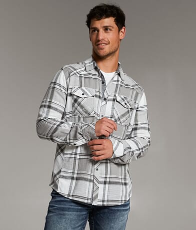 BKE Plaid Athletic Shirt front view