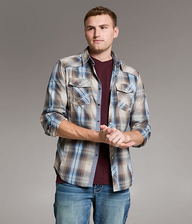 BKE Plaid Athletic Shirt front view