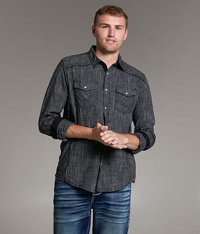 BKE Striped Athletic Shirt front view