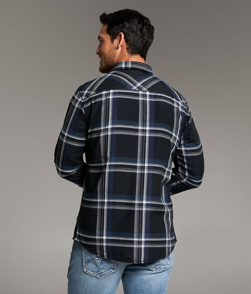 Textured Plaid Athletic Shirt