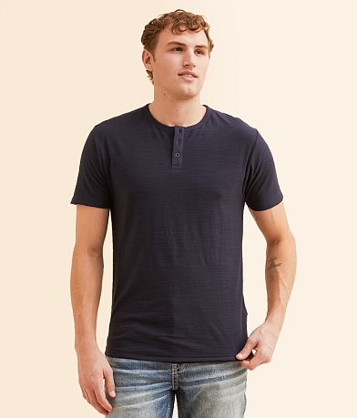 BKE Slub Knit Henley front view