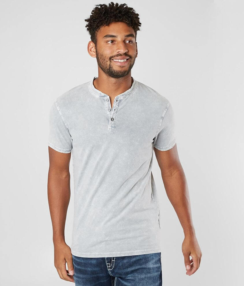 BKE Washed Henley front view