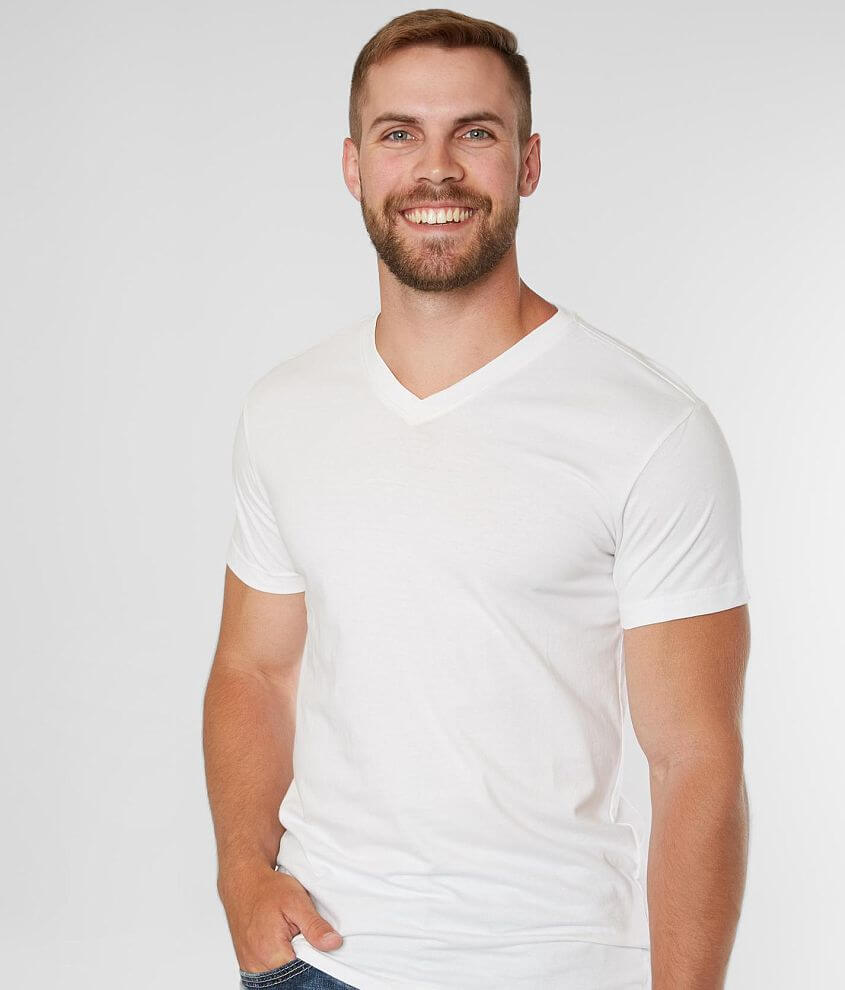 White V-Neck T-Shirt For Men