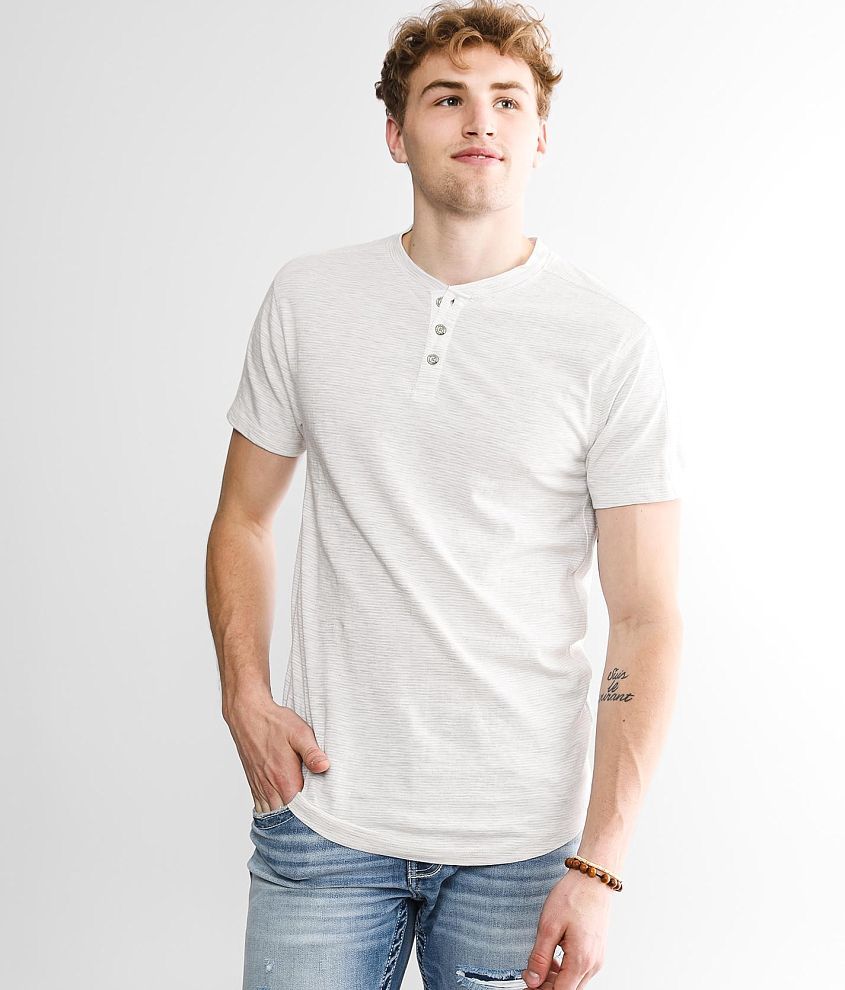 BKE Striped Henley front view