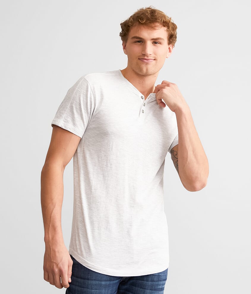 BKE Striped Henley front view