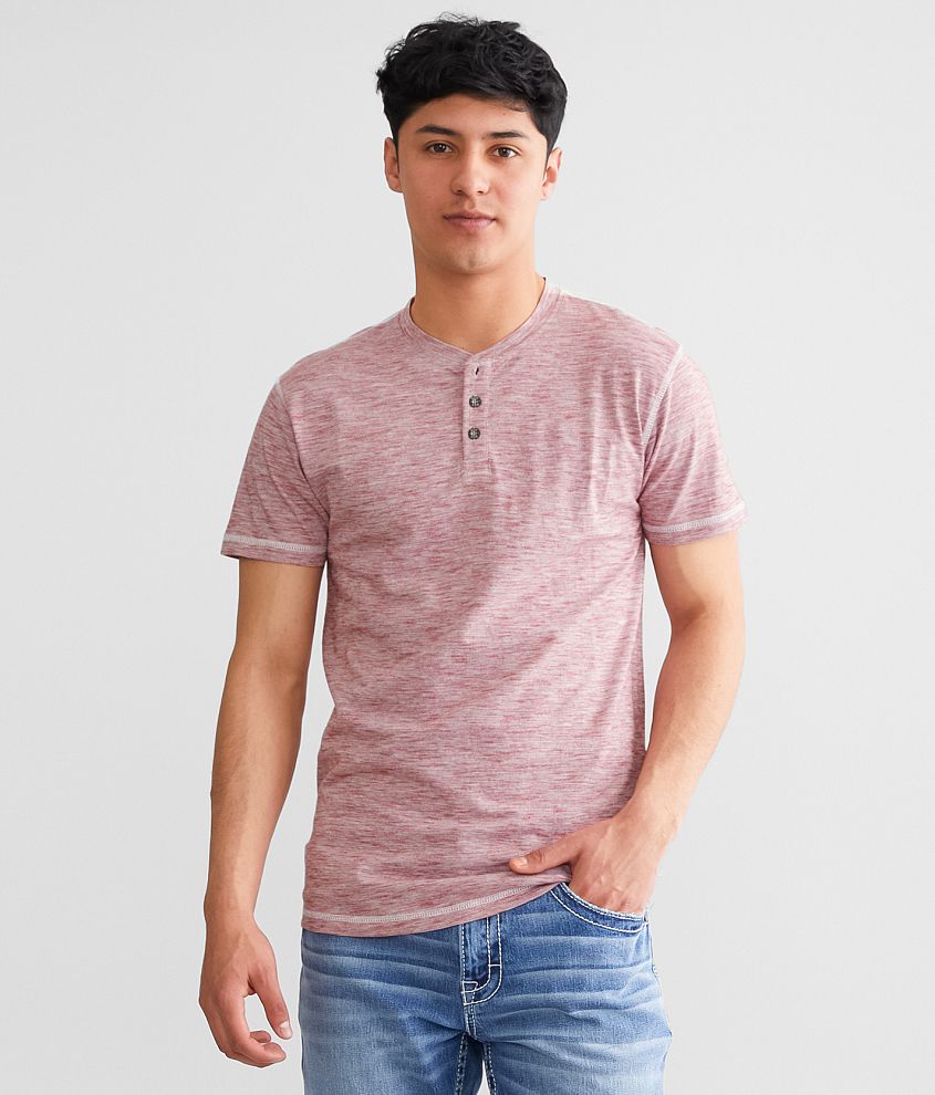 BKE Slub Knit Henley front view