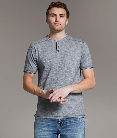 BKE Slub Knit Henley front view