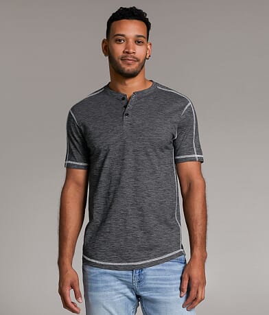 BKE Bio Washed Henley front view