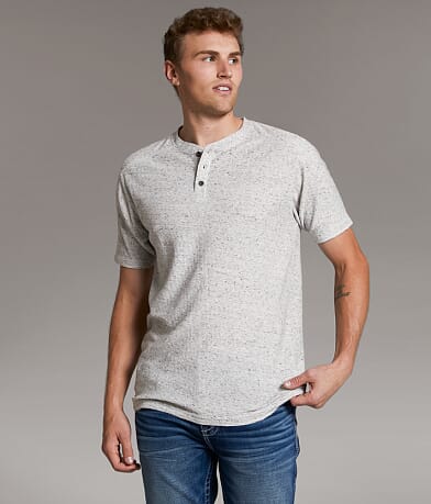 BKE Textured Knit Henley front view