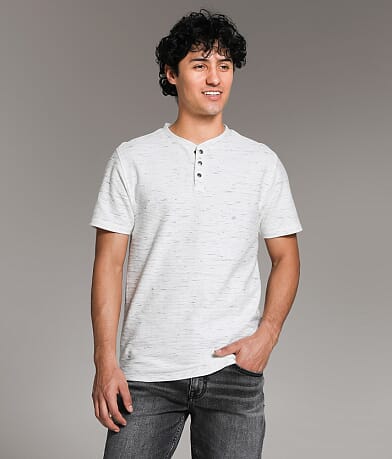BKE Slub Knit Henley front view
