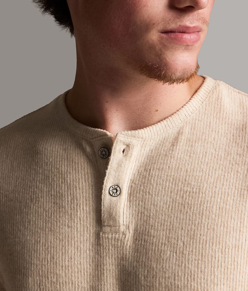 Brushed Knit Henley