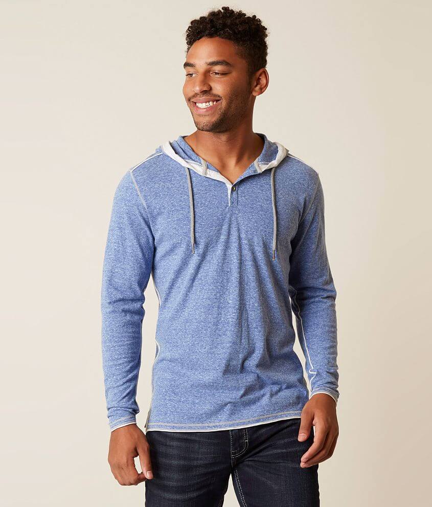 BKE Sean Henley Hoodie Men's BKE Thermal Henley Hoodie Men's