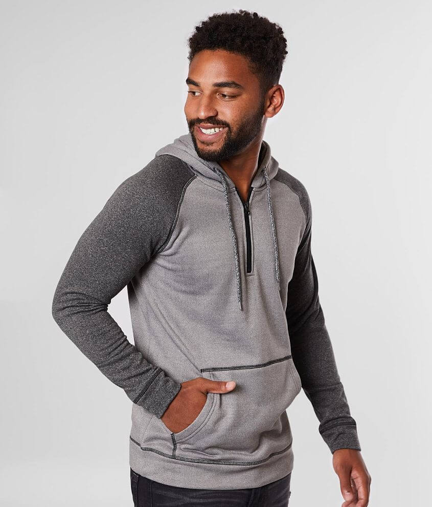 BKE Quarter Zip Hoodie - Men's Sweatshirts in Grey | Buckle