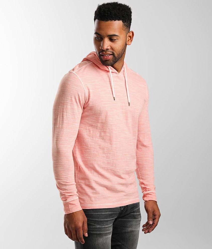 Pink and 2025 white striped hoodie