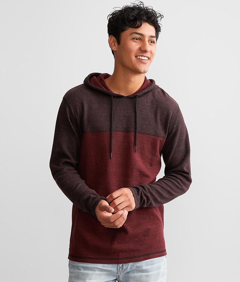 Burgundy color cheap block hoodie