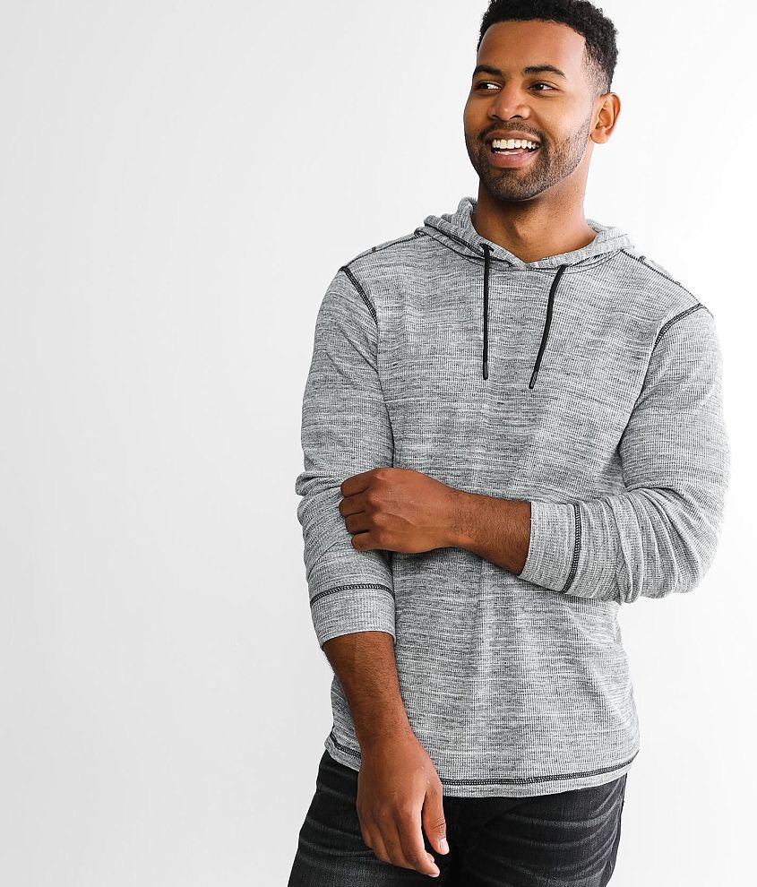 BKE Thermal Hoodie - Men's Sweatshirts in White Black | Buckle