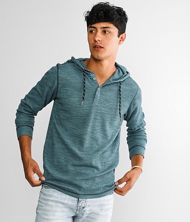 BKE Thermal Henley Hoodie full right side view