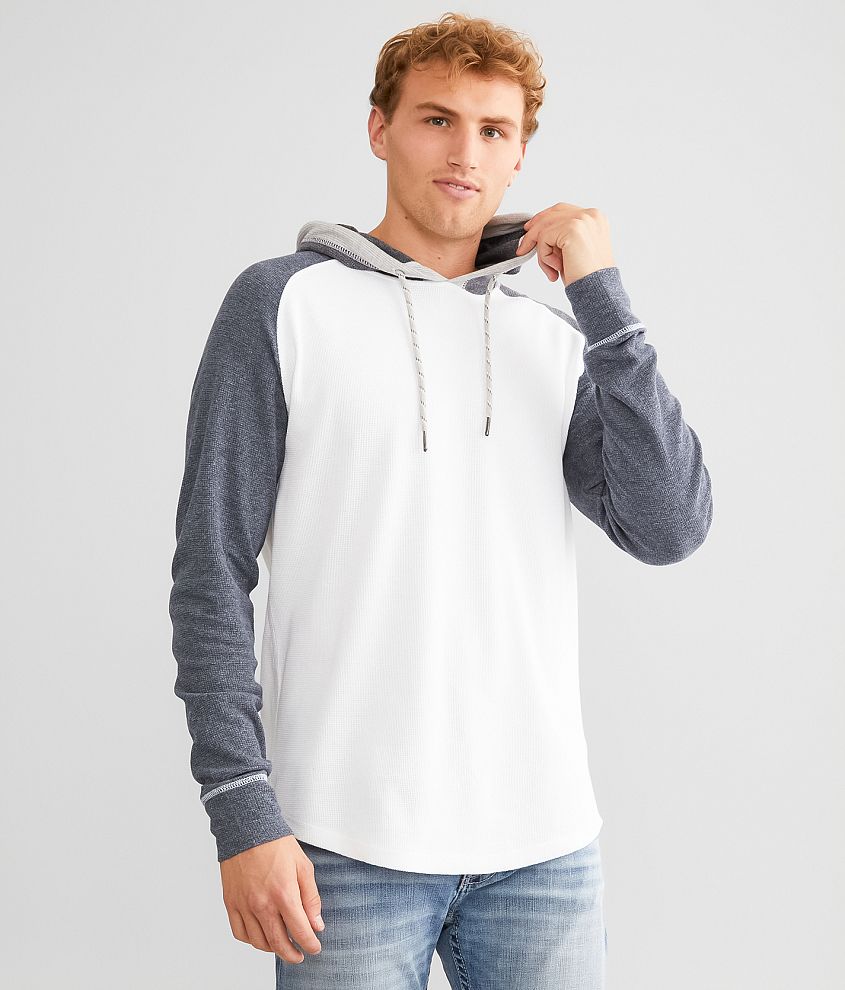 BKE Raglan Sleeve Hoodie - Men's Sweatshirts in Navy White | Buckle