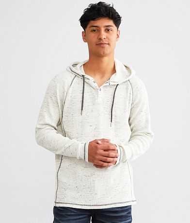 BKE Waffle Henley Hoodie front view