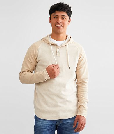 BKE Raglan Henley Hoodie front view