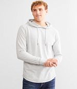 BKE Textured Knit Hoodie - Men's Sweatshirts in White Light