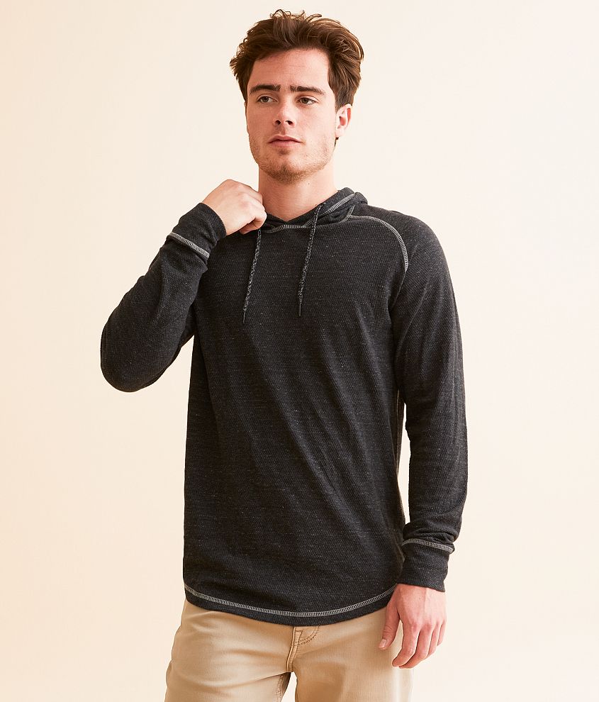 BKE Textured Knit Hoodie front view