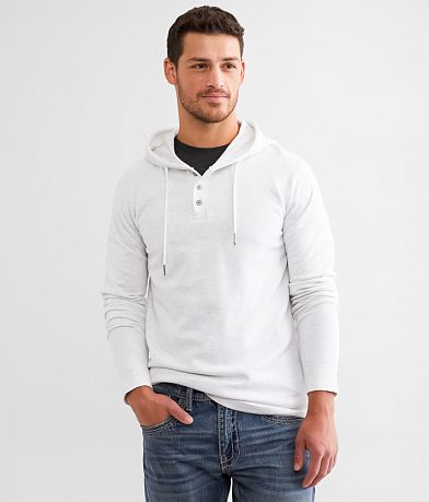 BKE Marled Henley Hoodie front view