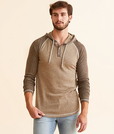 BKE Raglan Henley Hoodie front view