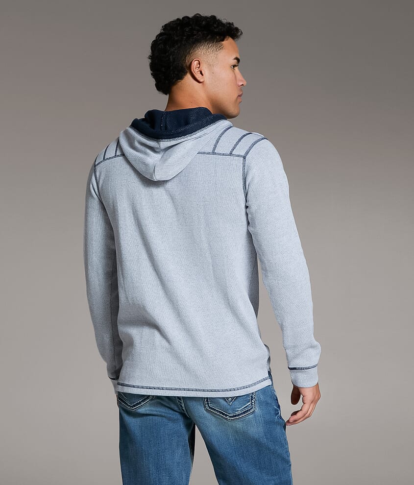 Textured Henley Hoodie