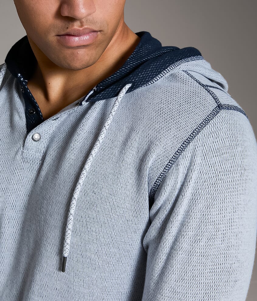 Textured Henley Hoodie