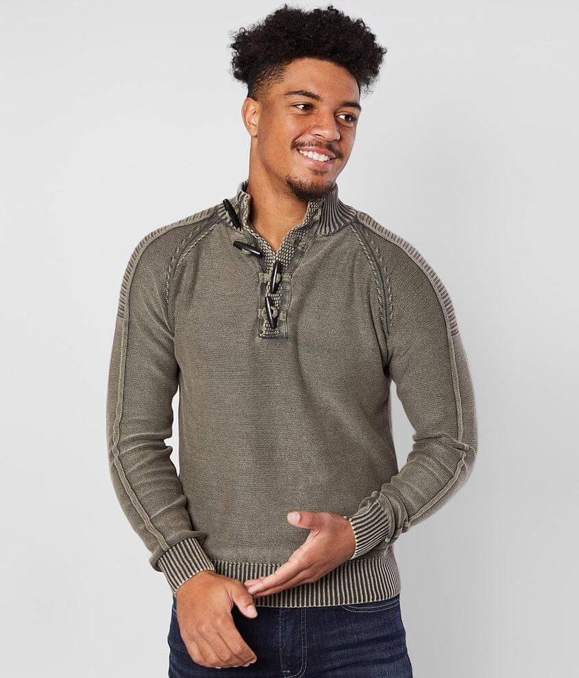 BKE Phillips Toggle Mock Neck Sweater front view