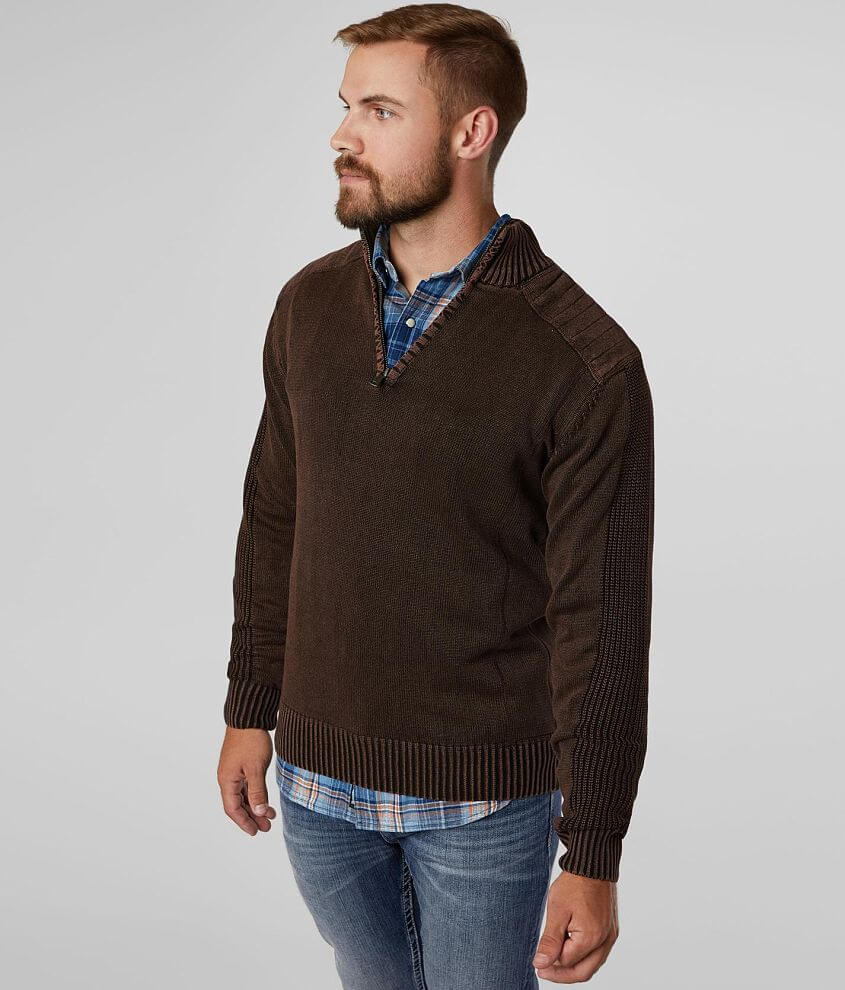BKE Bowers Quarter Zip Sweater front view